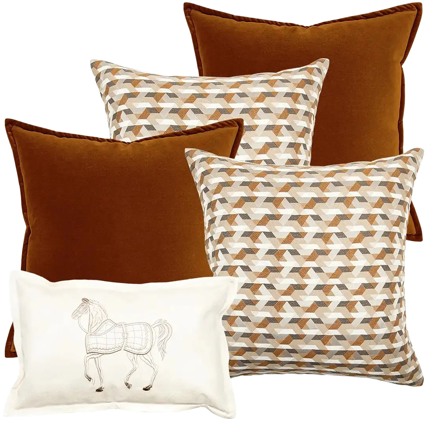 Adira Bundle bundle - indoor in rust, orange, beige and white, shown in a product front view as image 1