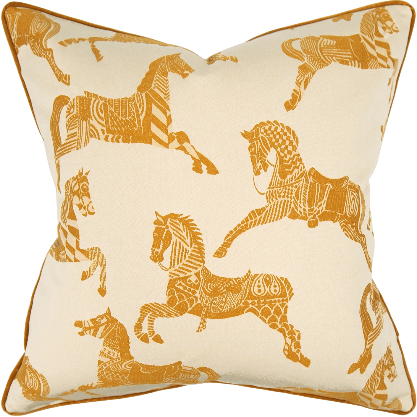 Aurora Klimt single - indoor in orange and beige, shown in a product front view as image 1