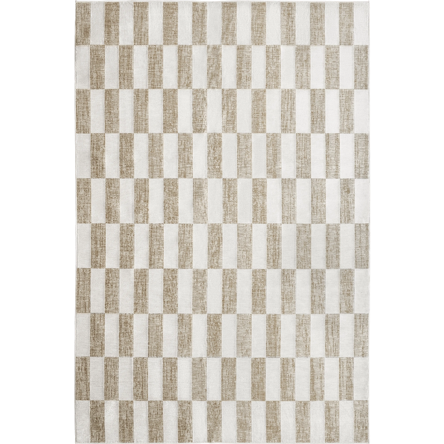 Cindy Tan carpets in taupe and beige, shown in a product top view as image 1