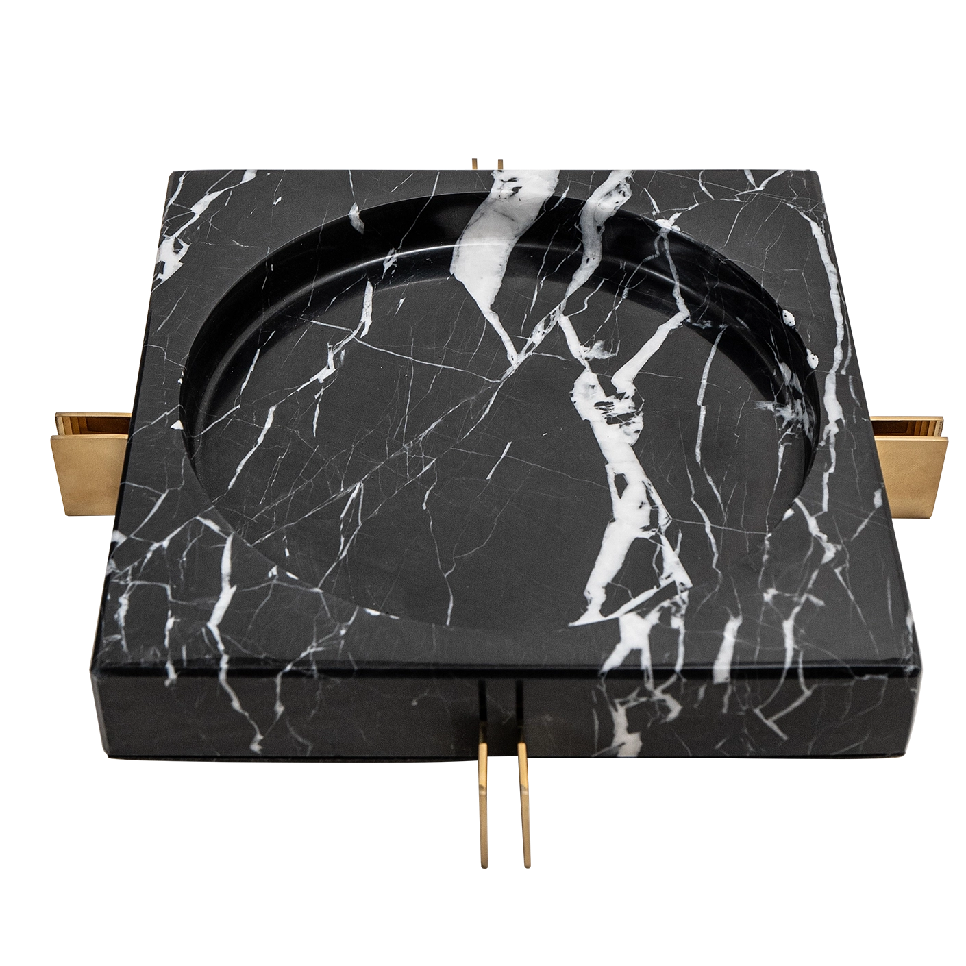 Dennis Bandiagara III trays in black and gold, shown in a product top view as image 1