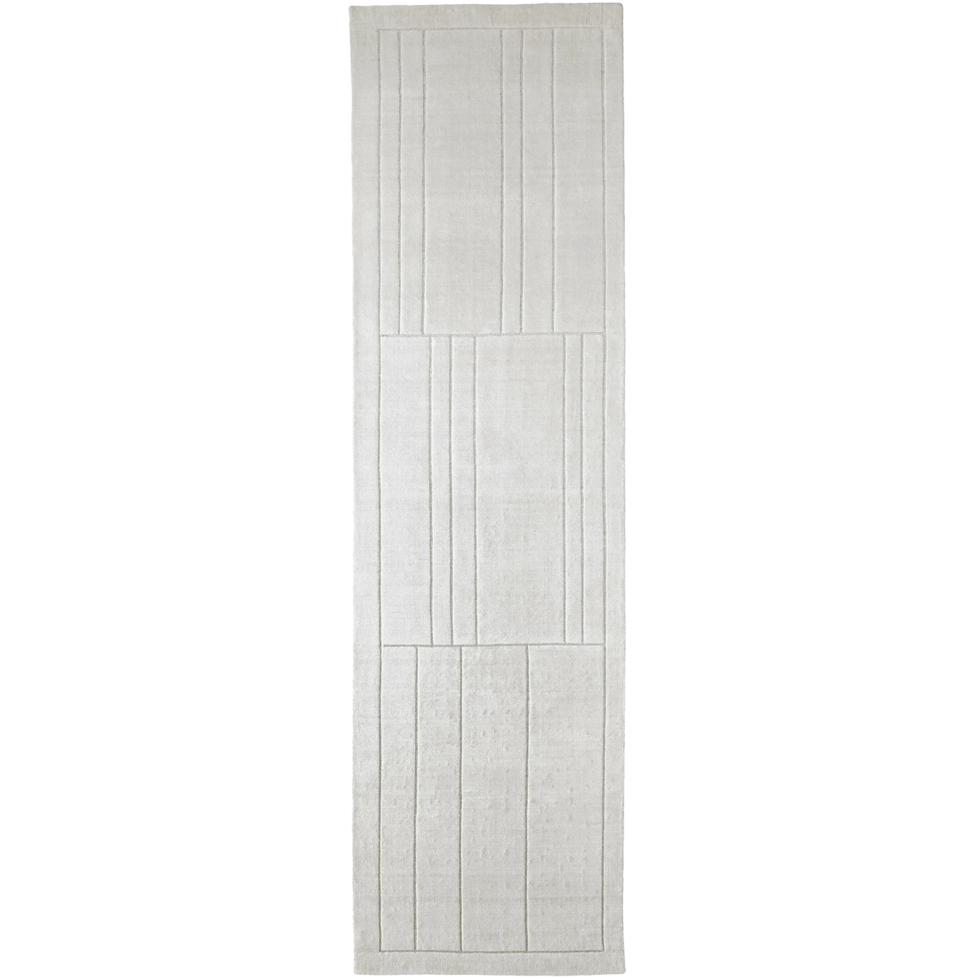 Elliot Bianca carpets in white and pearl, shown in a product top view as image 1