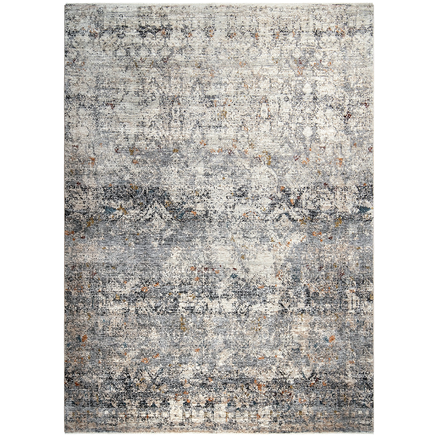 Ethan Ashton carpets in grey and beige, shown in a product top view as image 1