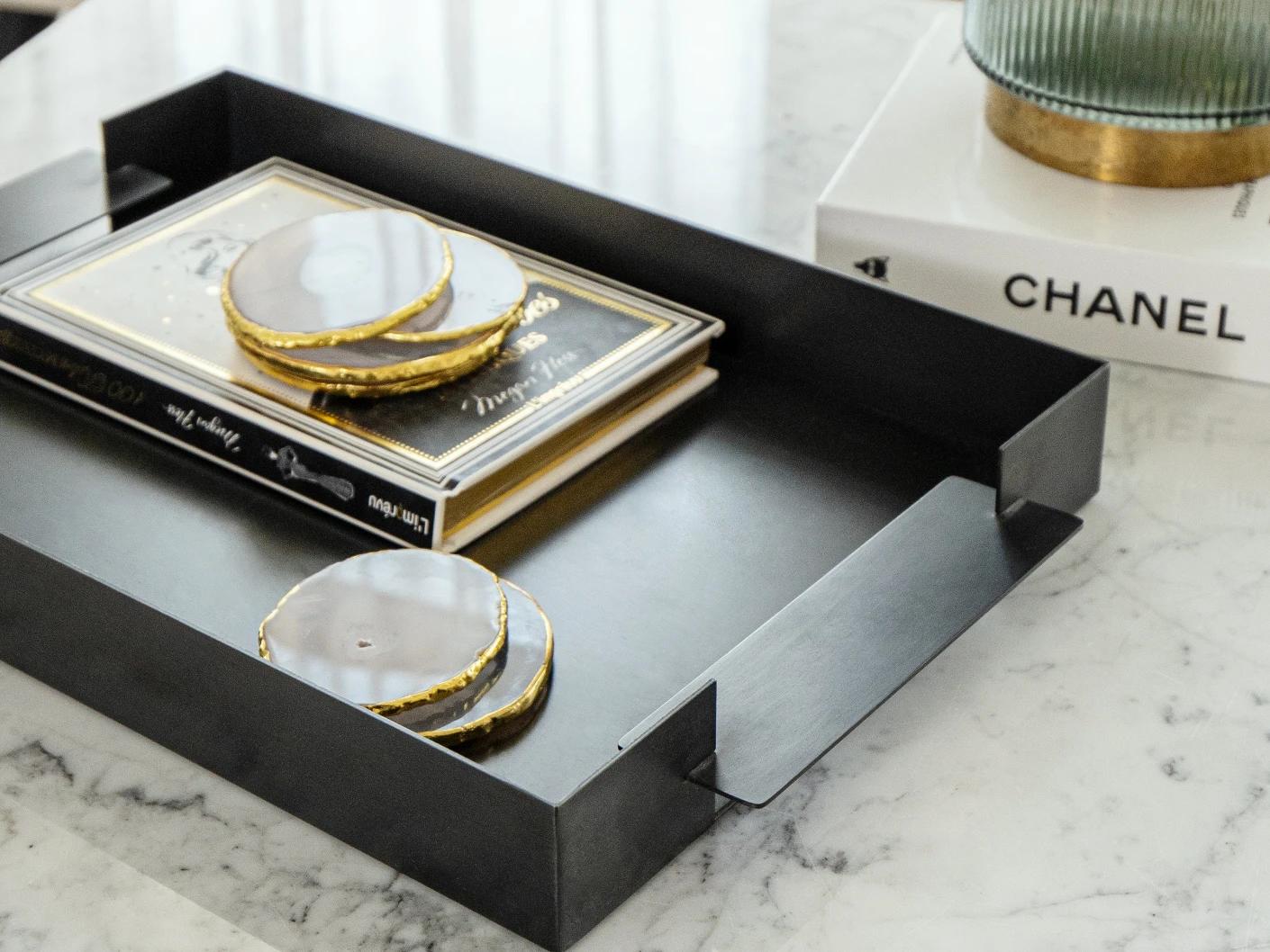 Frank Bandiagara trays in grey, shown in a product right view as image 6