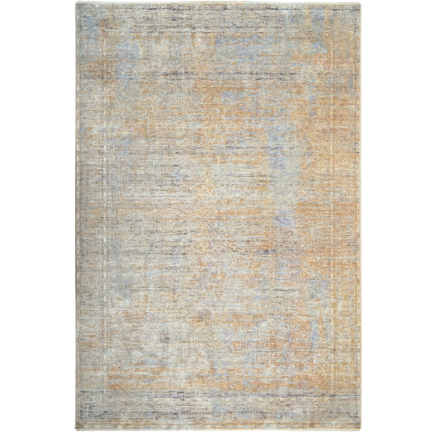 Hana Goldberg carpets in gold, shown in a product top view as image 1