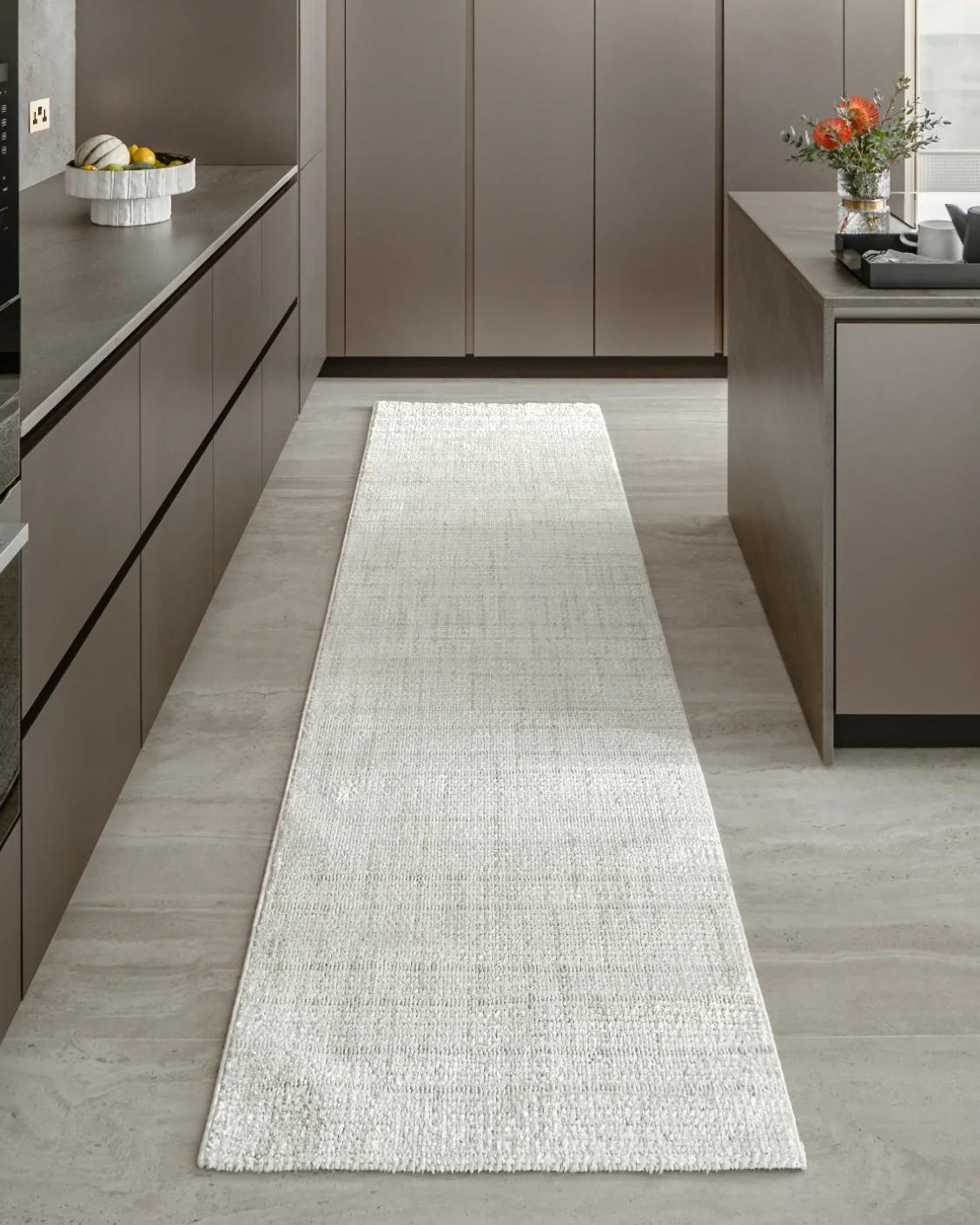 Henry Bianca Runners carpet in ivory and pearl, shown in a lifestyle front view
