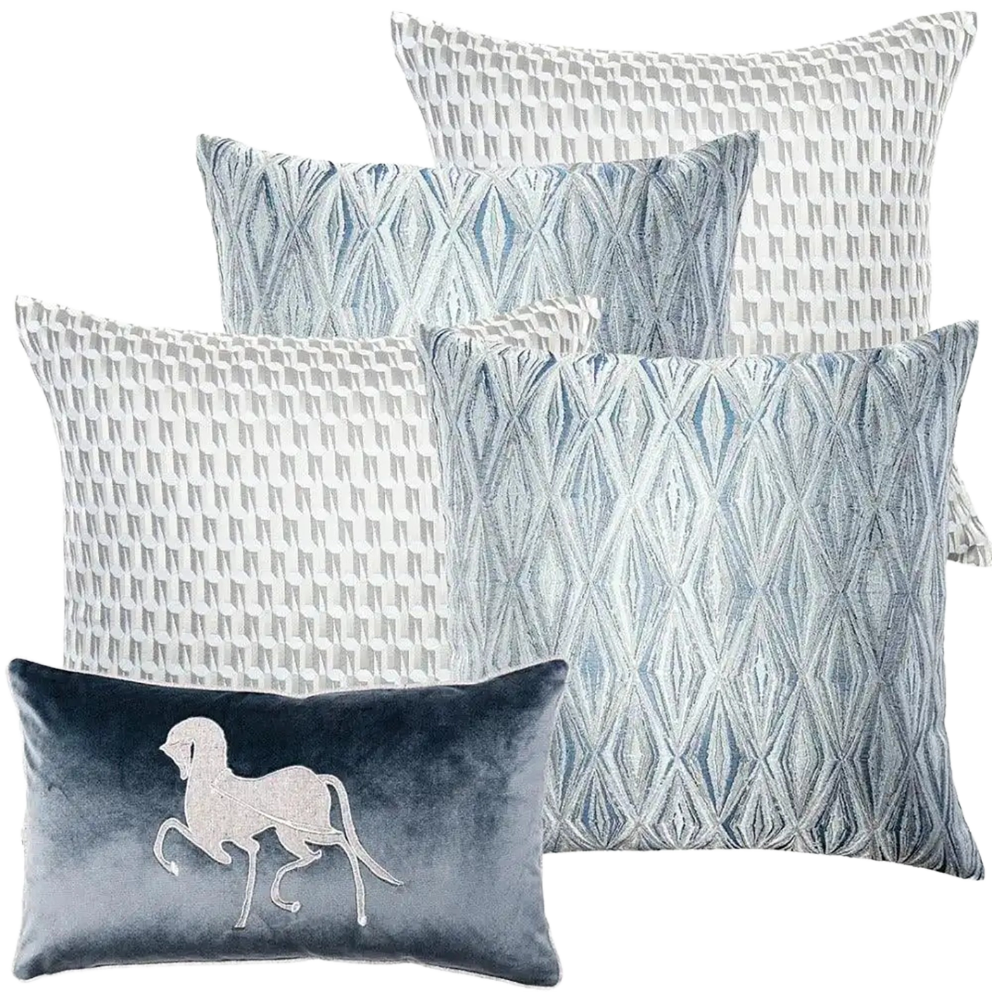 Edwin Bundle bundle - indoor in blue, silver and white, shown in a product front view as image 1