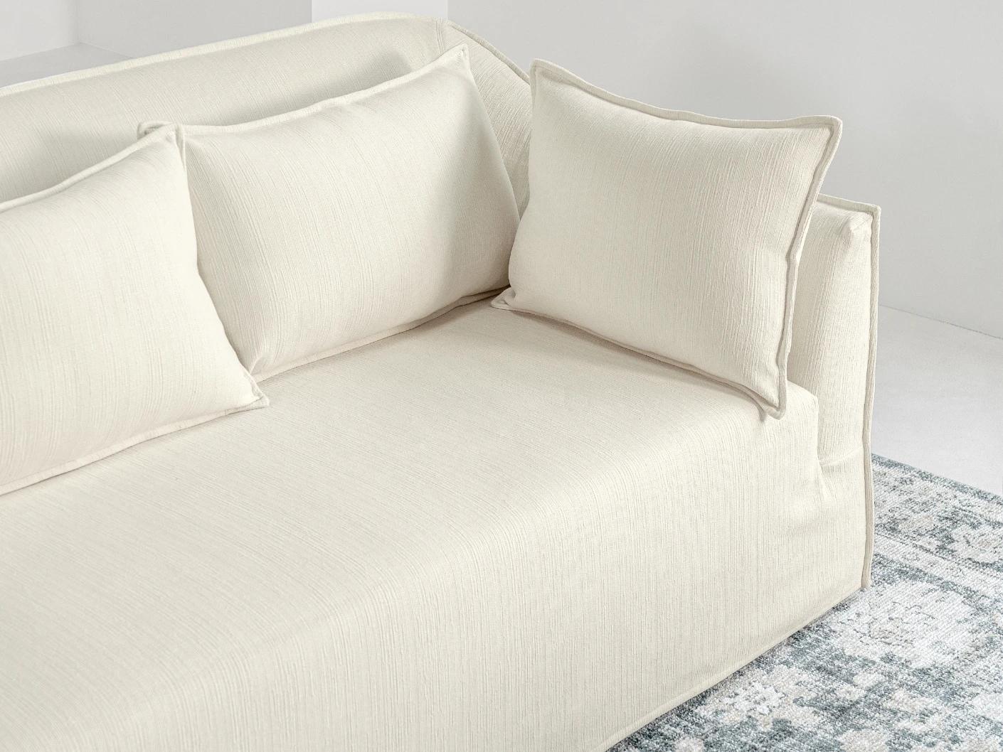 Miro Warm Ivory sofa, shown in a lifestyle right view as image 6