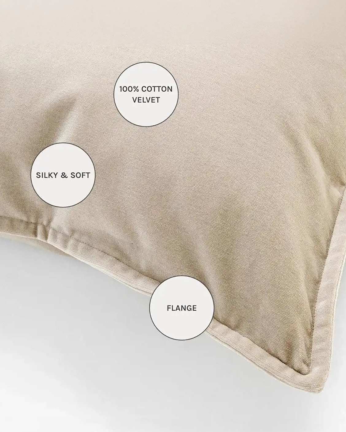 Alessandra River cushions in beige, shown in a product close-up as image 9