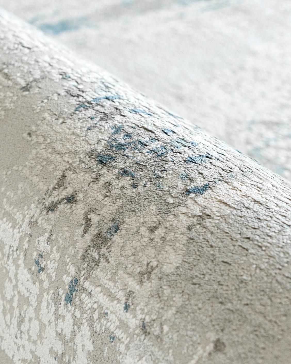 Athena Sky Runners carpet in sky, blue and grey, shown in a product close-up top view as image 7
