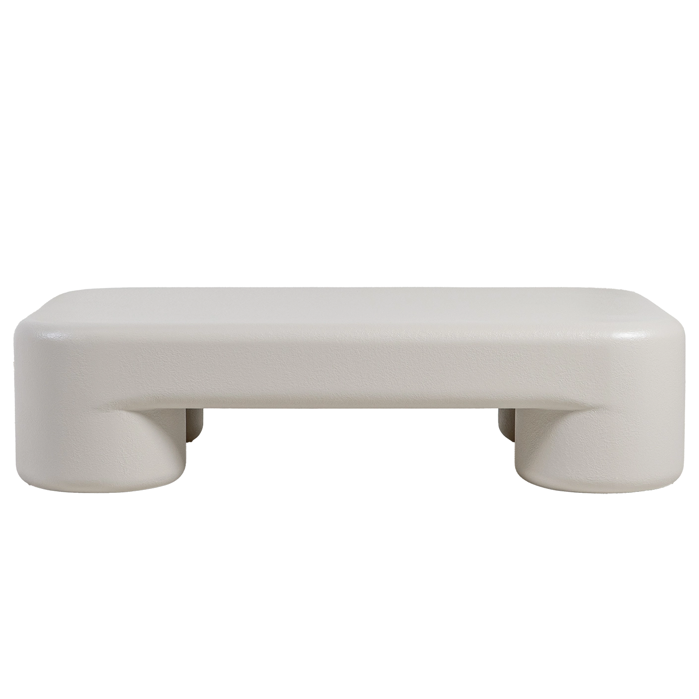 Bari coffee table in soft ivory and stone, shown in a product front view as image 1