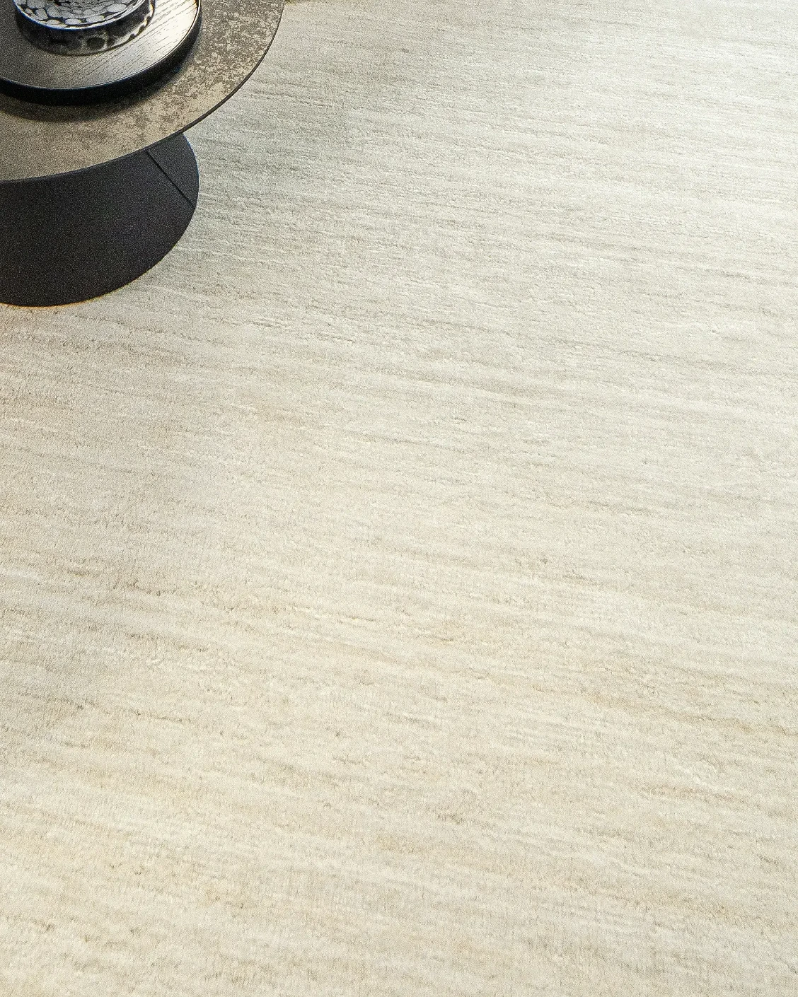 Beatrice Sandy 02 carpet in beige, shown in a lifestyle close-up top view as image 5