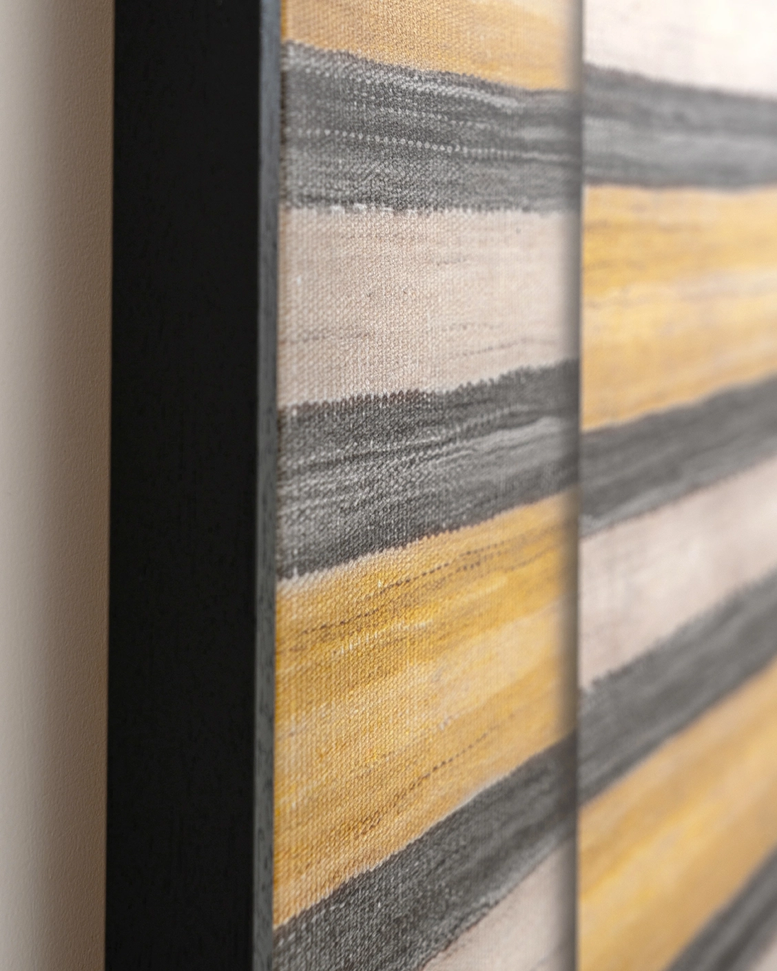 Bumblebee Grey canvas in grey, beige and yellow, shown in a lifestyle close-up as image 6