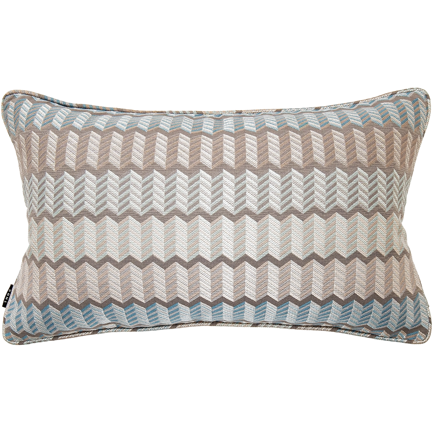 Cecilia Canova II cushion in silver, blue and multicolour, shown in a product front view as image 1