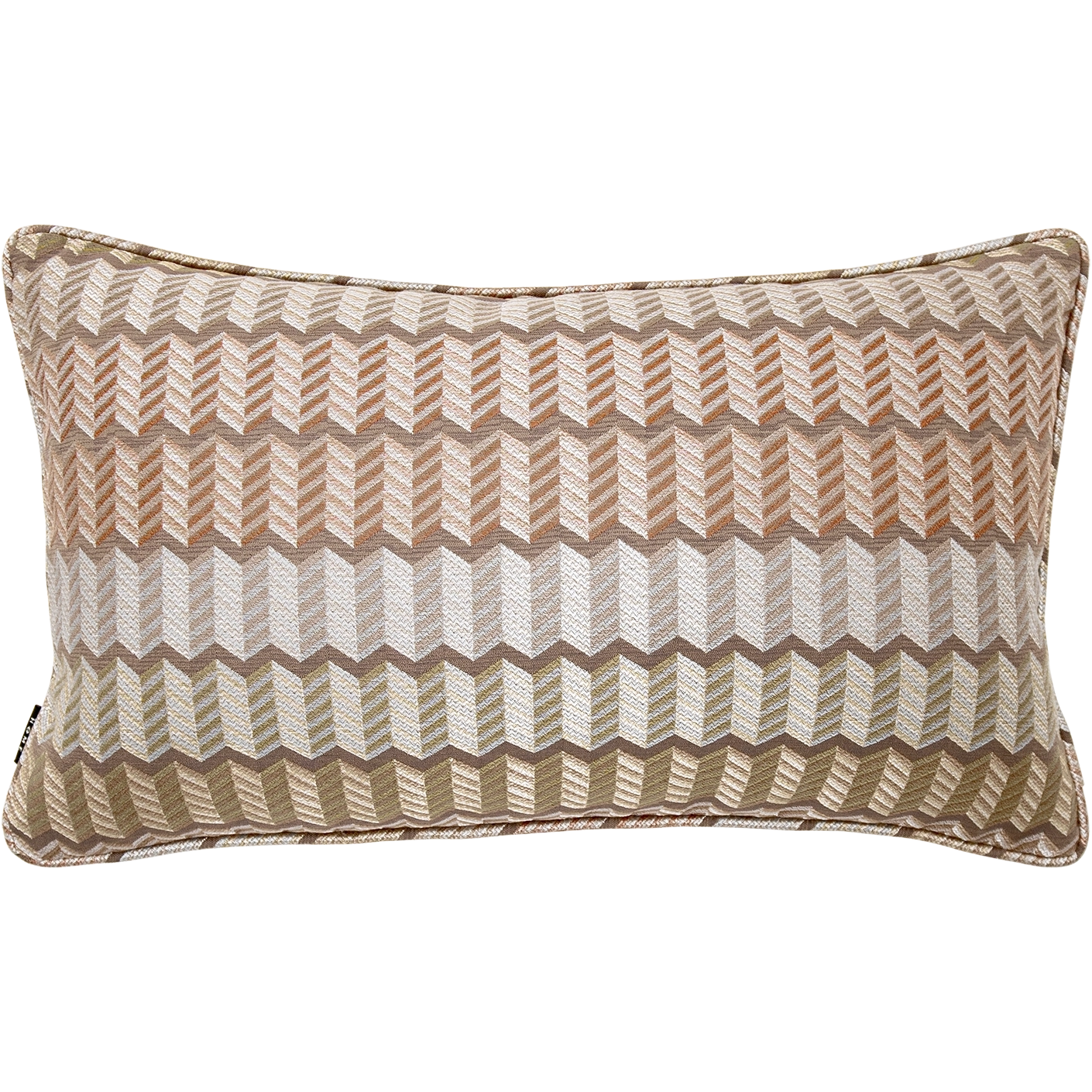 Cecilia Hodler II cushion in orange, yellow and multicolour, shown in a product front view as image 1