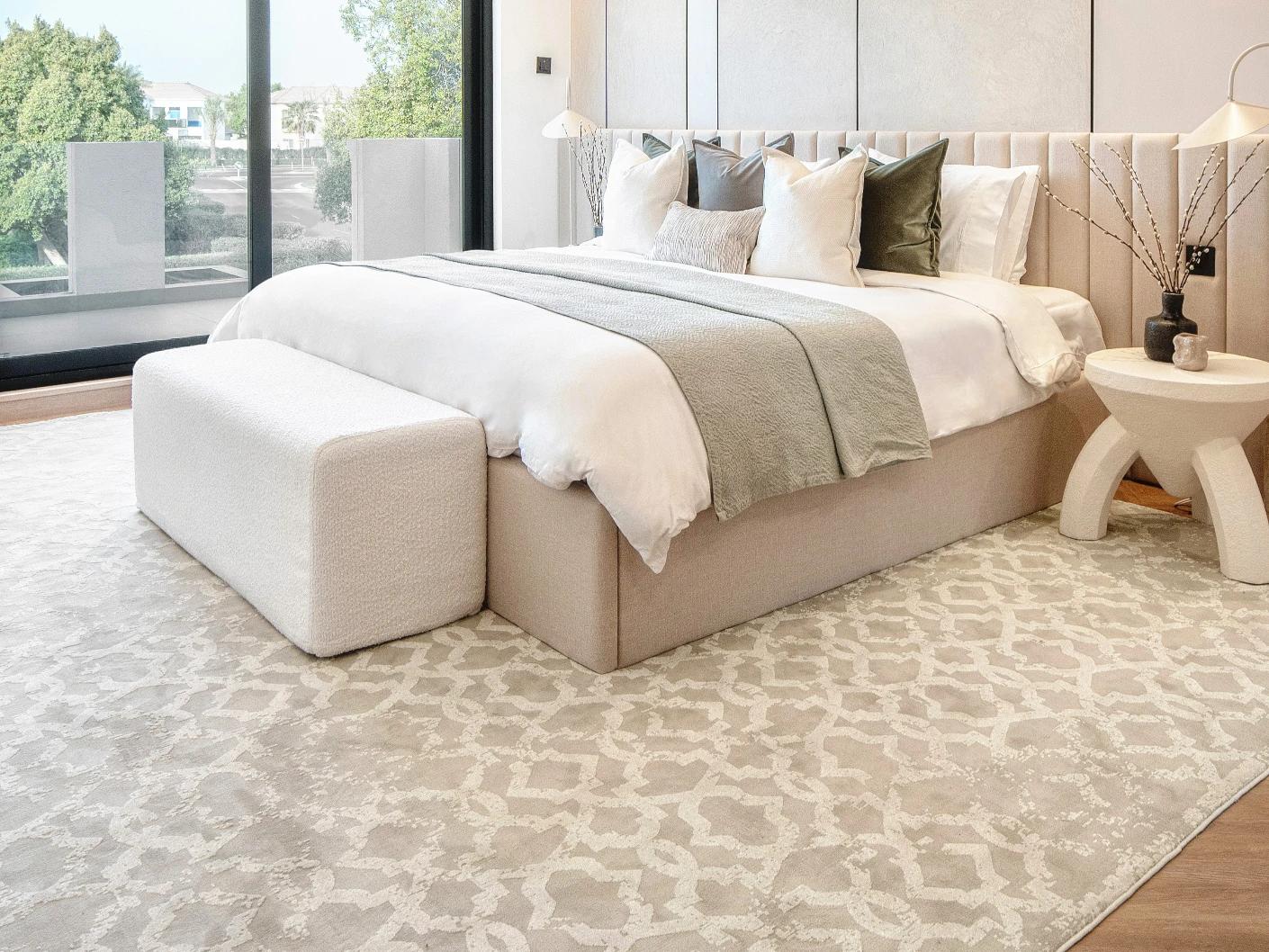 Cooper Sandy carpets in beige and ivory, shown in a lifestyle right view as image 3