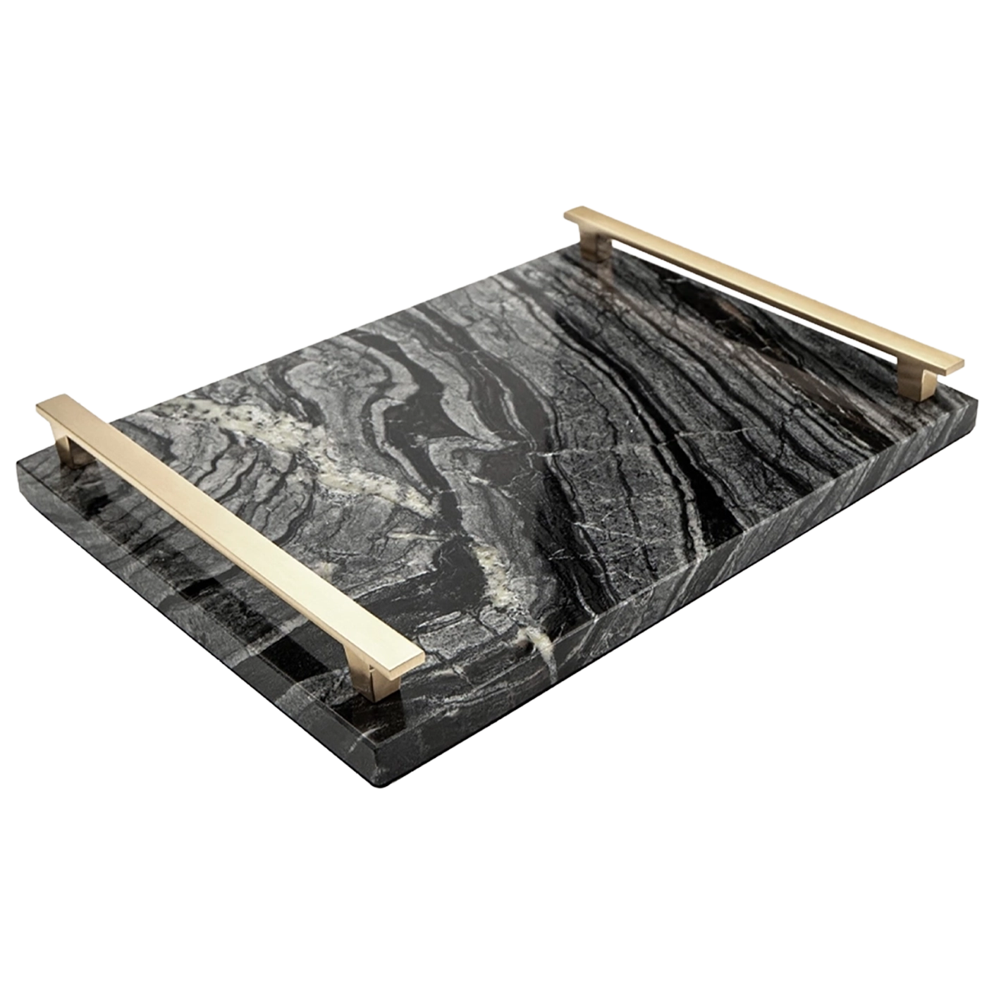 Daniel Bandiagara trays in gold and black, shown in a product front view as image 1