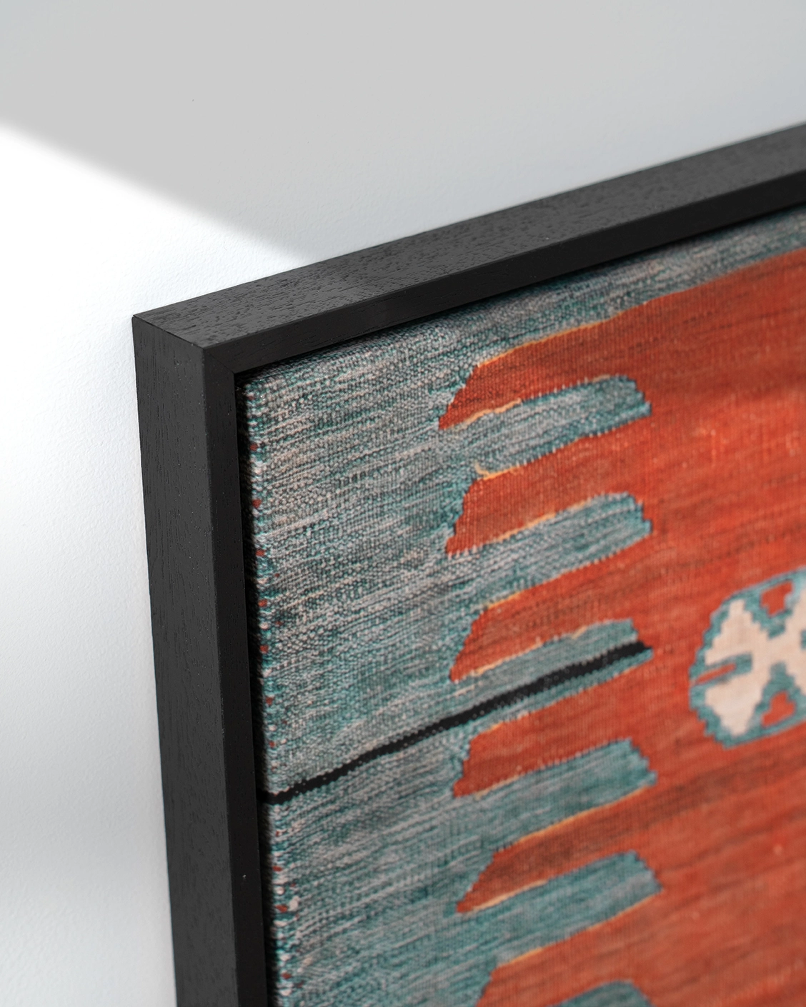 Denim Shades canvas in red and blue, shown in a lifestyle close-up as image 6