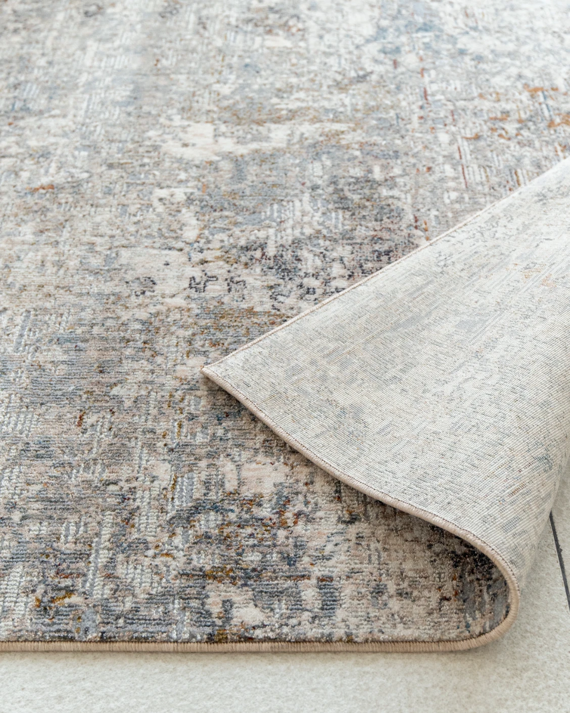 Ethan Brick Runners carpet in gold and grey, shown in a product close-up as image 5