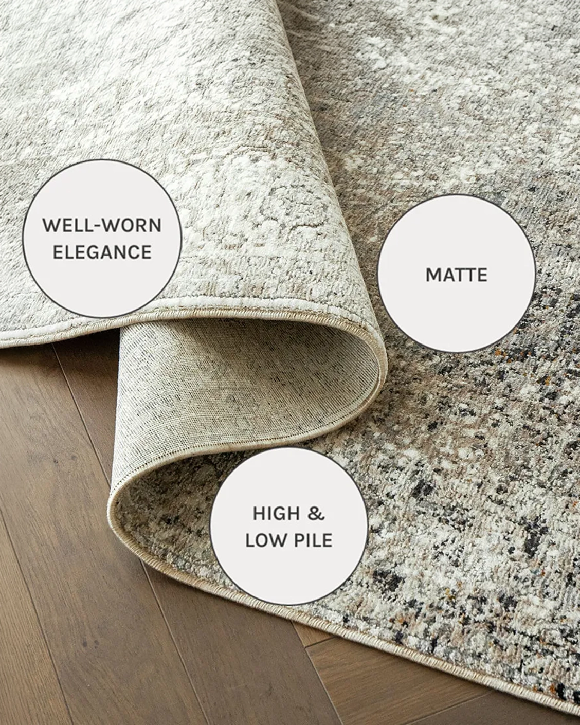 Ethan Dune carpets in dune, grey and beige, shown in a close-up as image 13