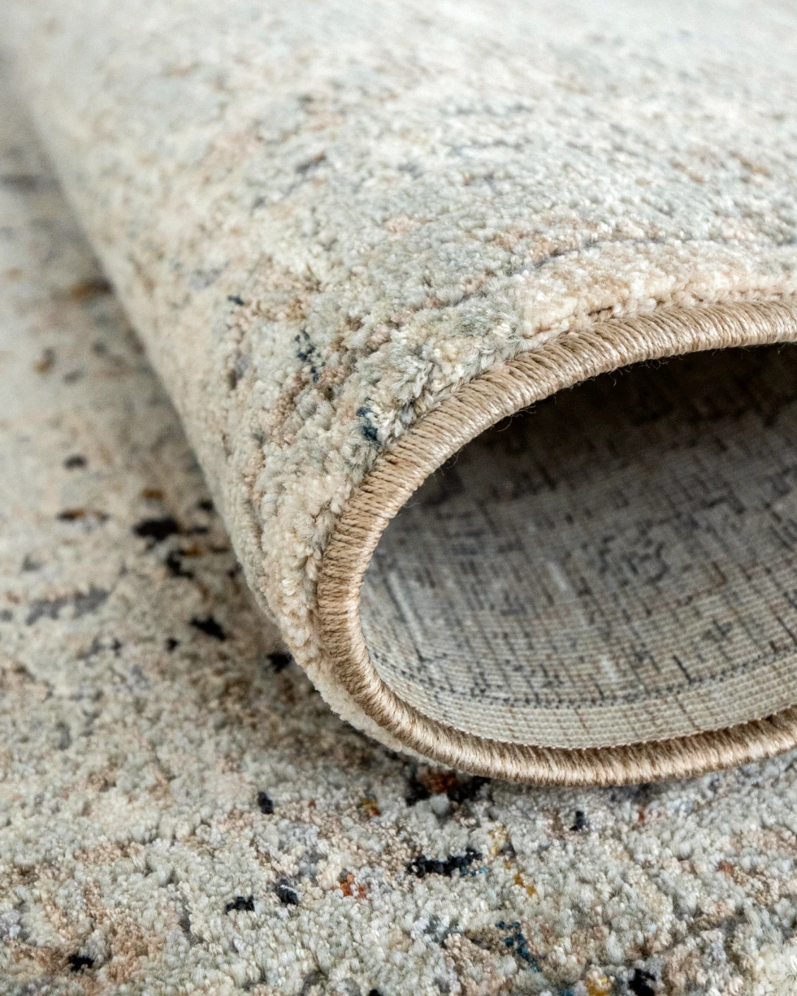 Ethan Dune carpet in grey and beige, shown in a product close-up as image 8