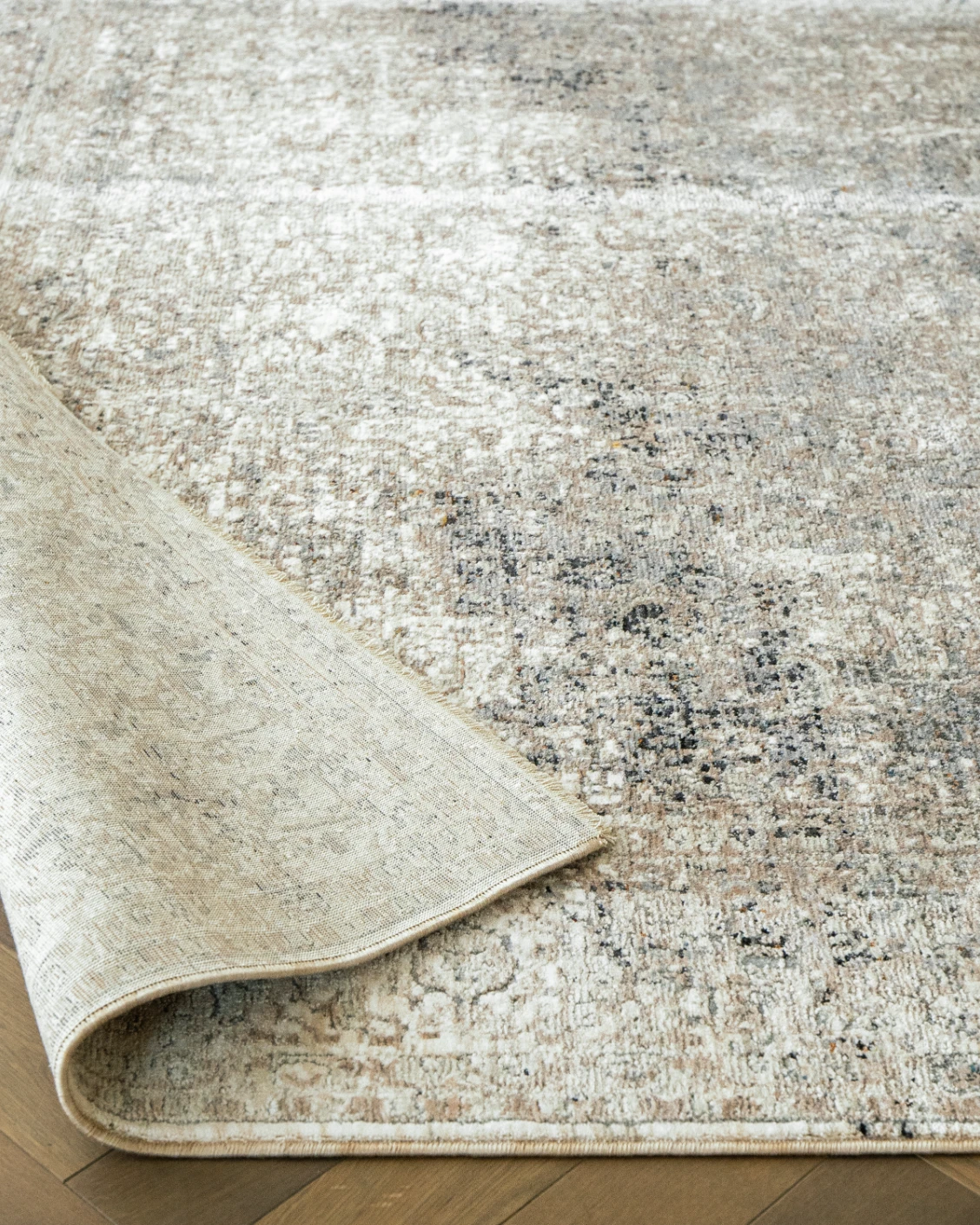 Ethan Dune carpet in grey and beige, shown in a product close-up as image 9