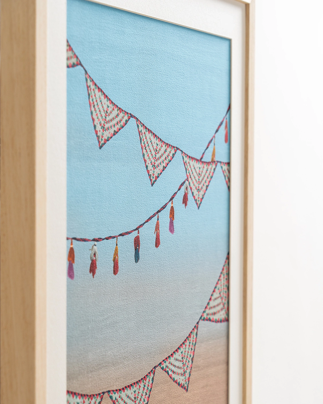 Fiesta fine art print in blue, shown in a lifestyle close-up view as image 6