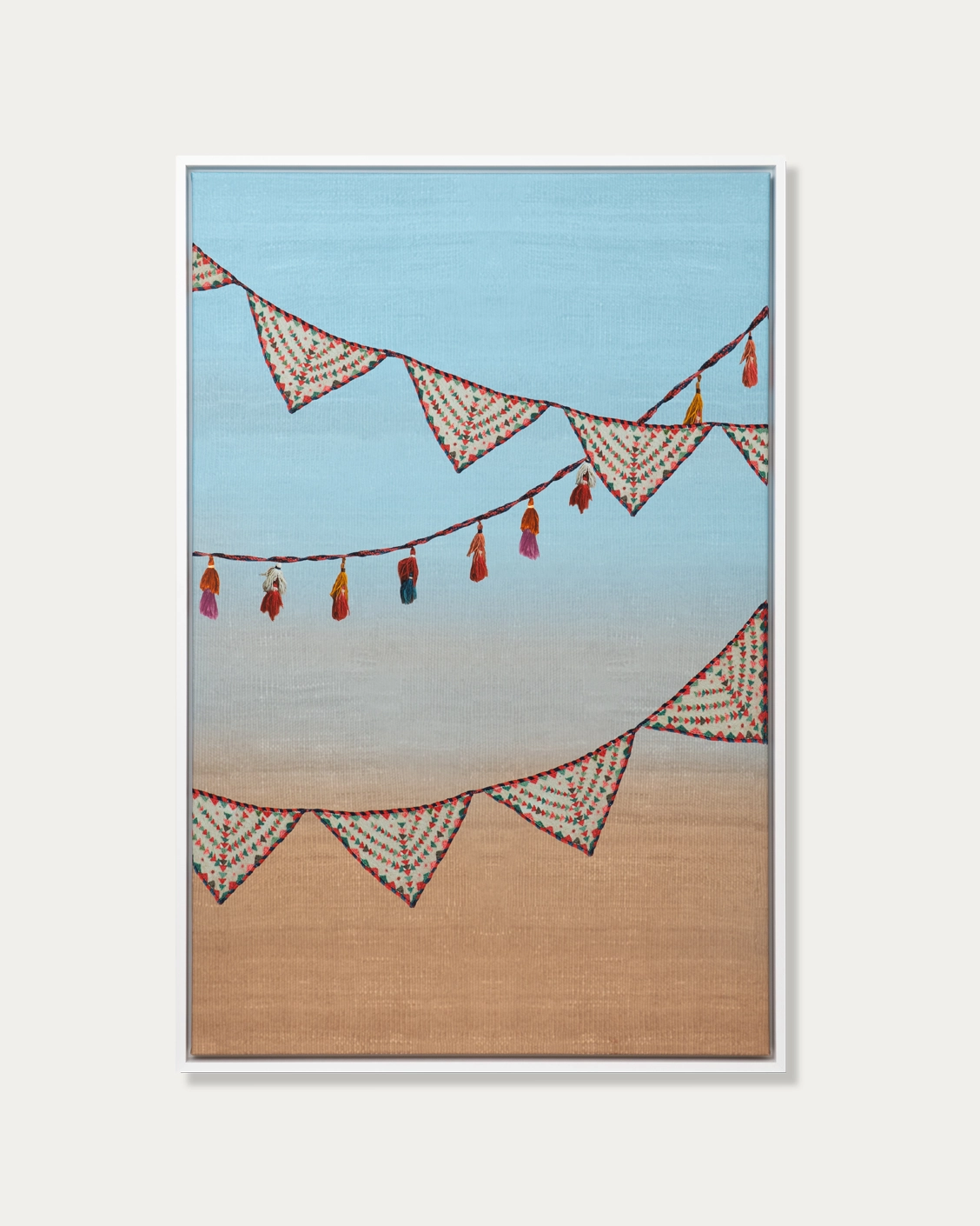 Fiesta canvas in multicolour and blue, shown in a product front view as image 1