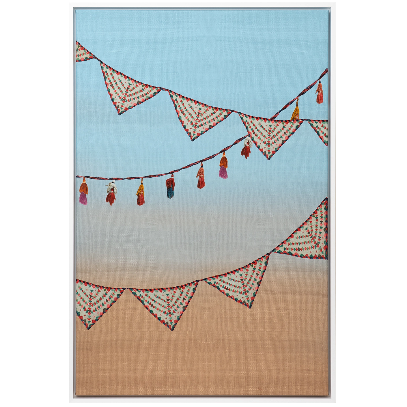 Fiesta canvas in multicolour and blue, shown in a product front view as image 1