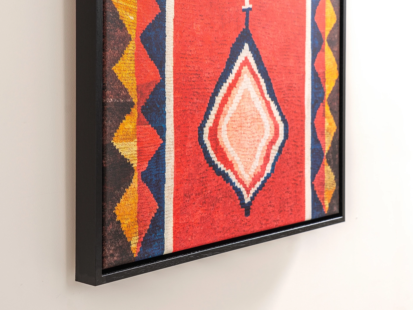 Gabbeh canvas in red, shown in a lifestyle close-up as image 2