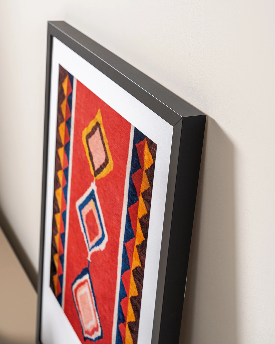 Gabbeh fine art print in red, shown in a lifestyle top view as image 5