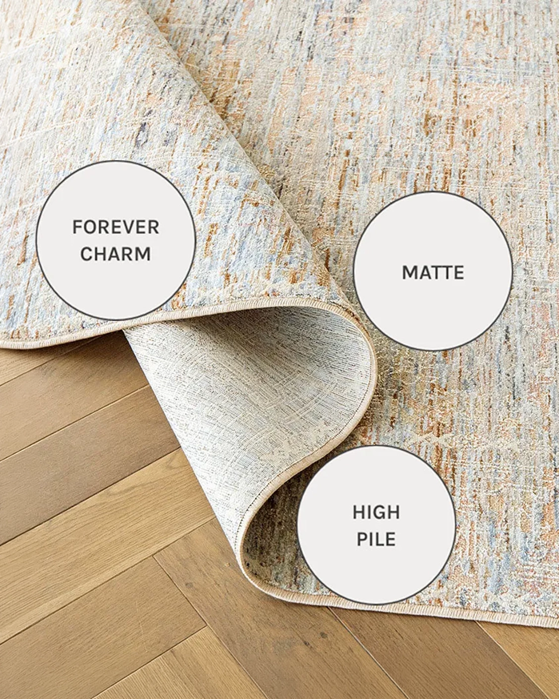 Hana Goldberg carpets in gold, shown in a close-up as image 14