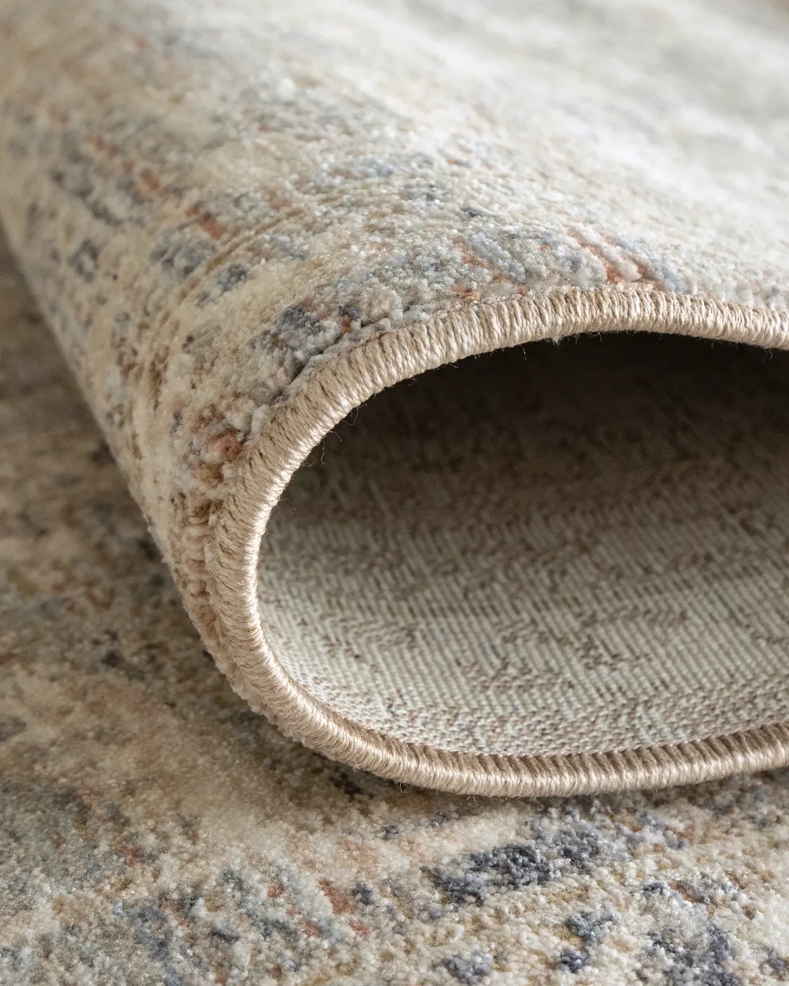 Hana Sandy carpet in beige and taupe, shown in a product close-up as image 8
