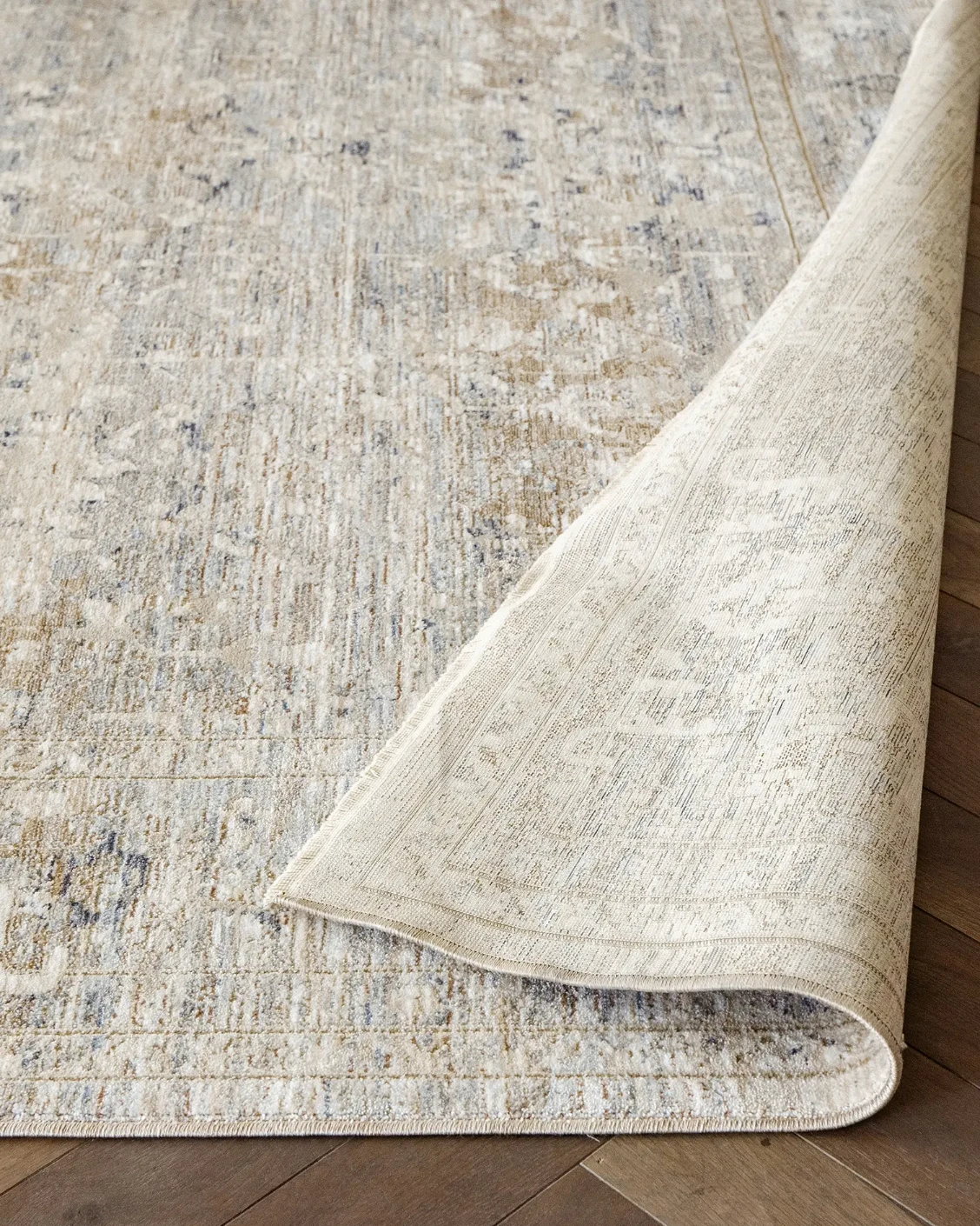 Hana Sandy carpet in beige and taupe, shown in a product close-up as image 9