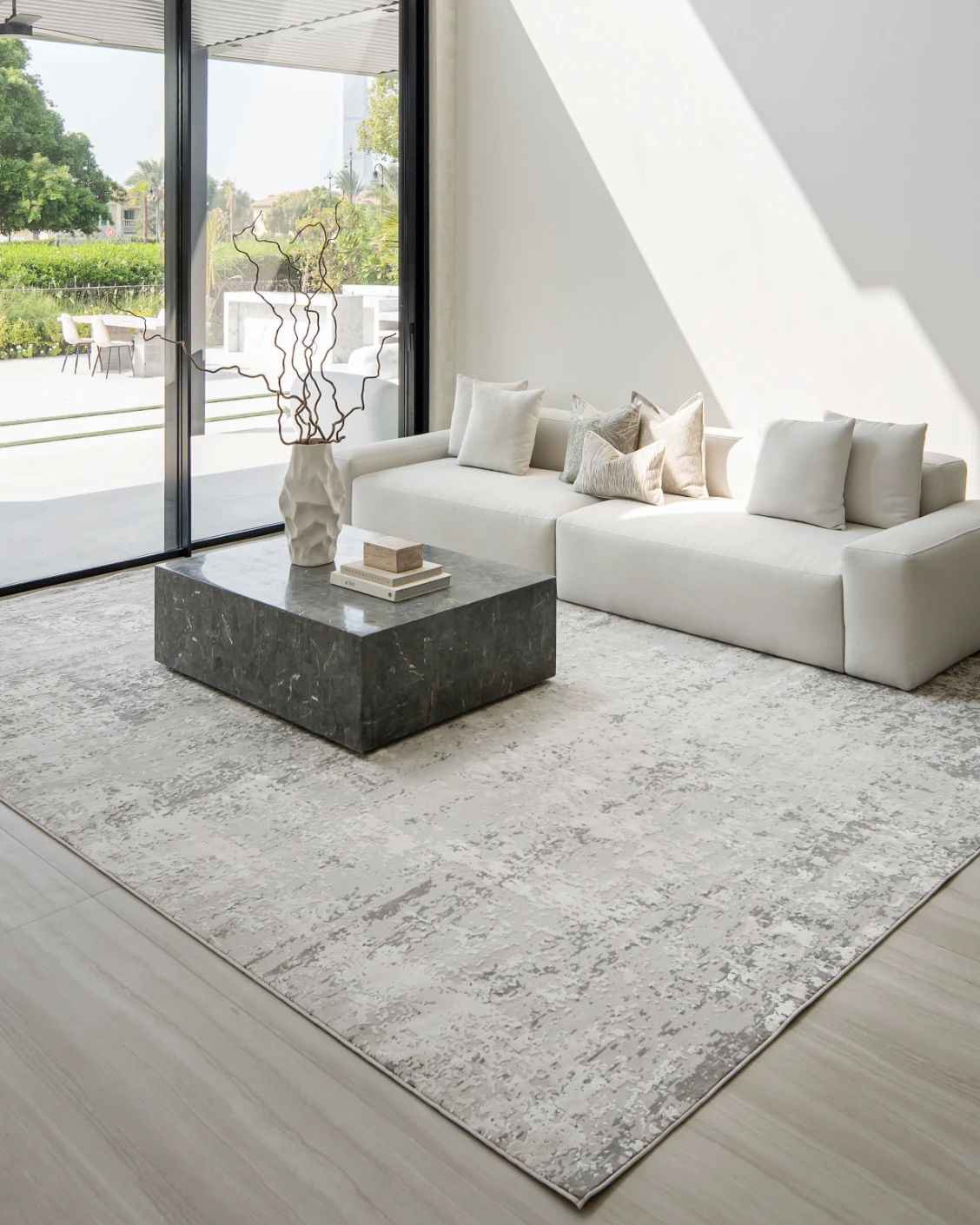 Jay Ashton carpet in grey, shown in a lifestyle right view as image 7