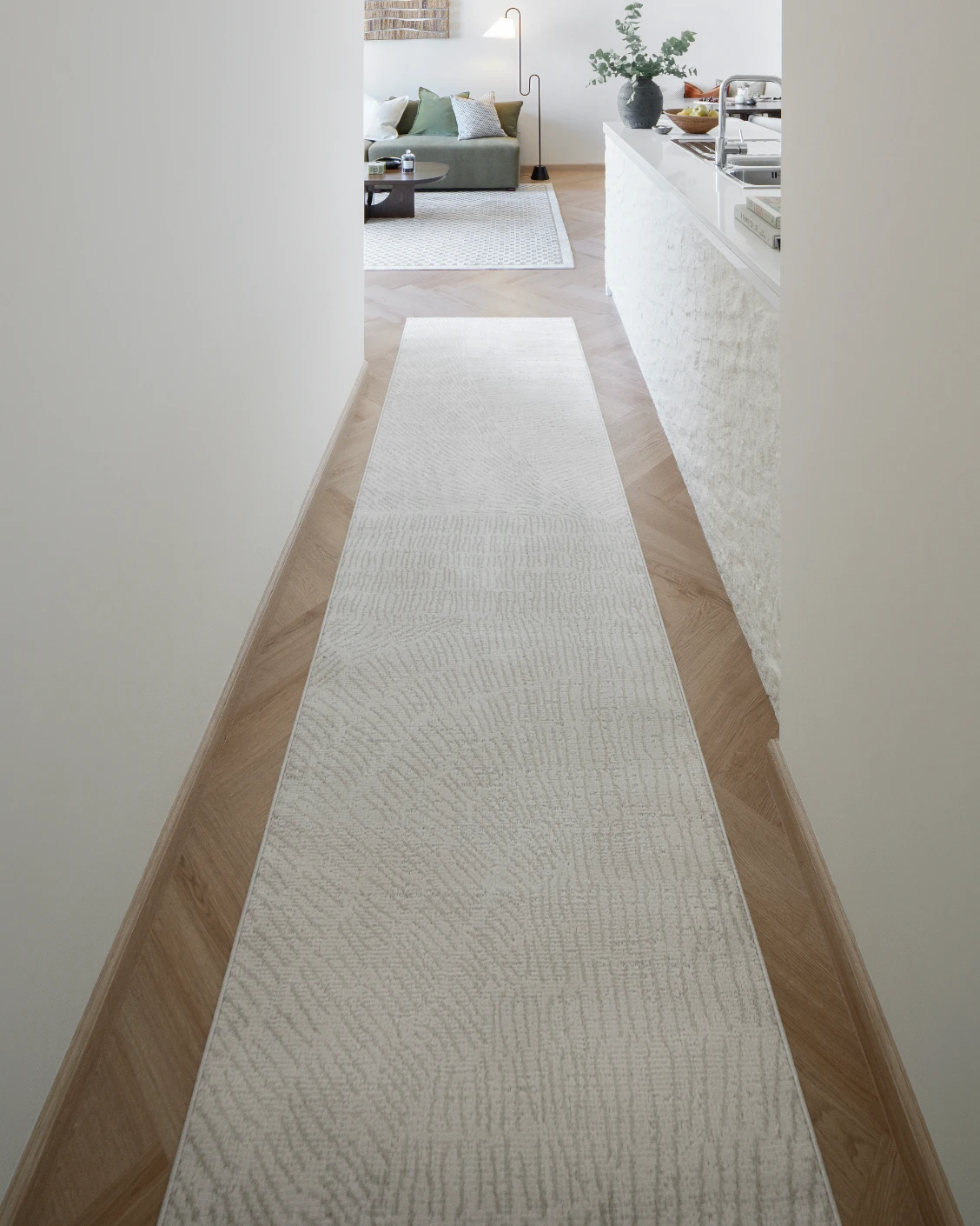 Link Sandy carpet in beige, shown in a lifestyle front view as image 4