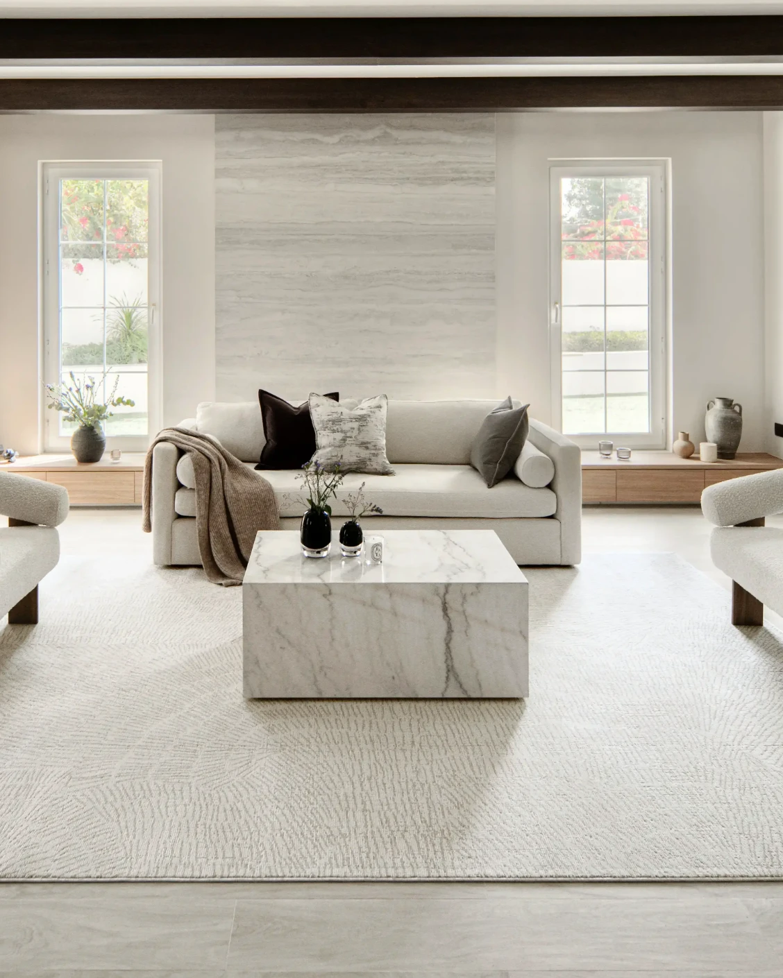 Link Sandy carpet in beige, shown in a lifestyle front view as image 6