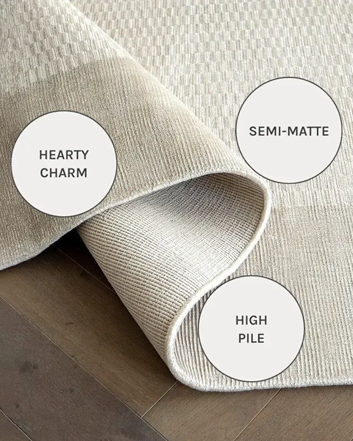 Luna Clay carpets in clay and beige, shown in a close-up as image 11