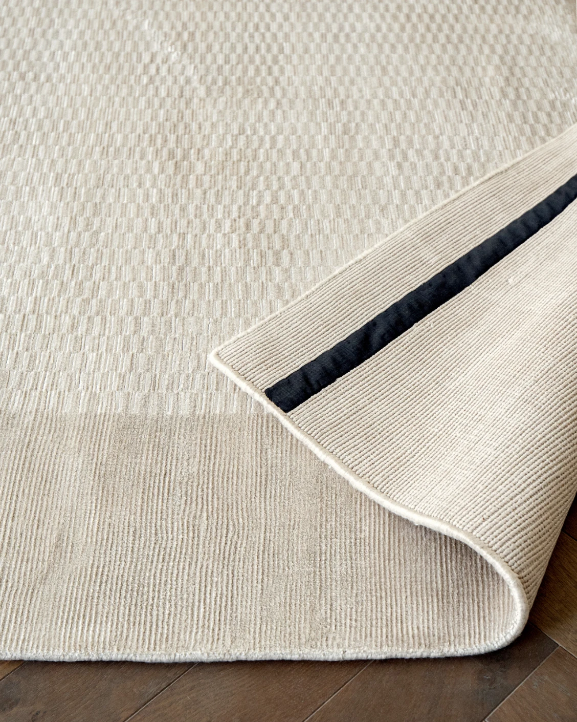 Luna Clay carpet in beige, shown in a product close-up as image 8