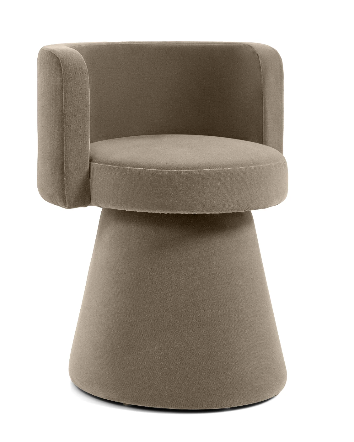 Mara Accent Swivel Chair in brown, shown in a product left view as image 10