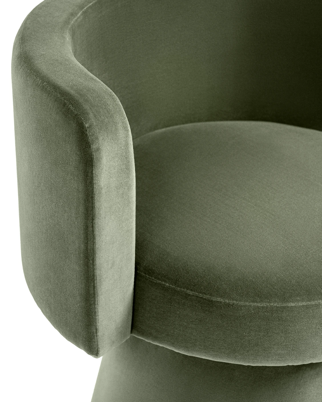 Mara Accent Swivel Chair in forest green, shown in a product close-up as image 6