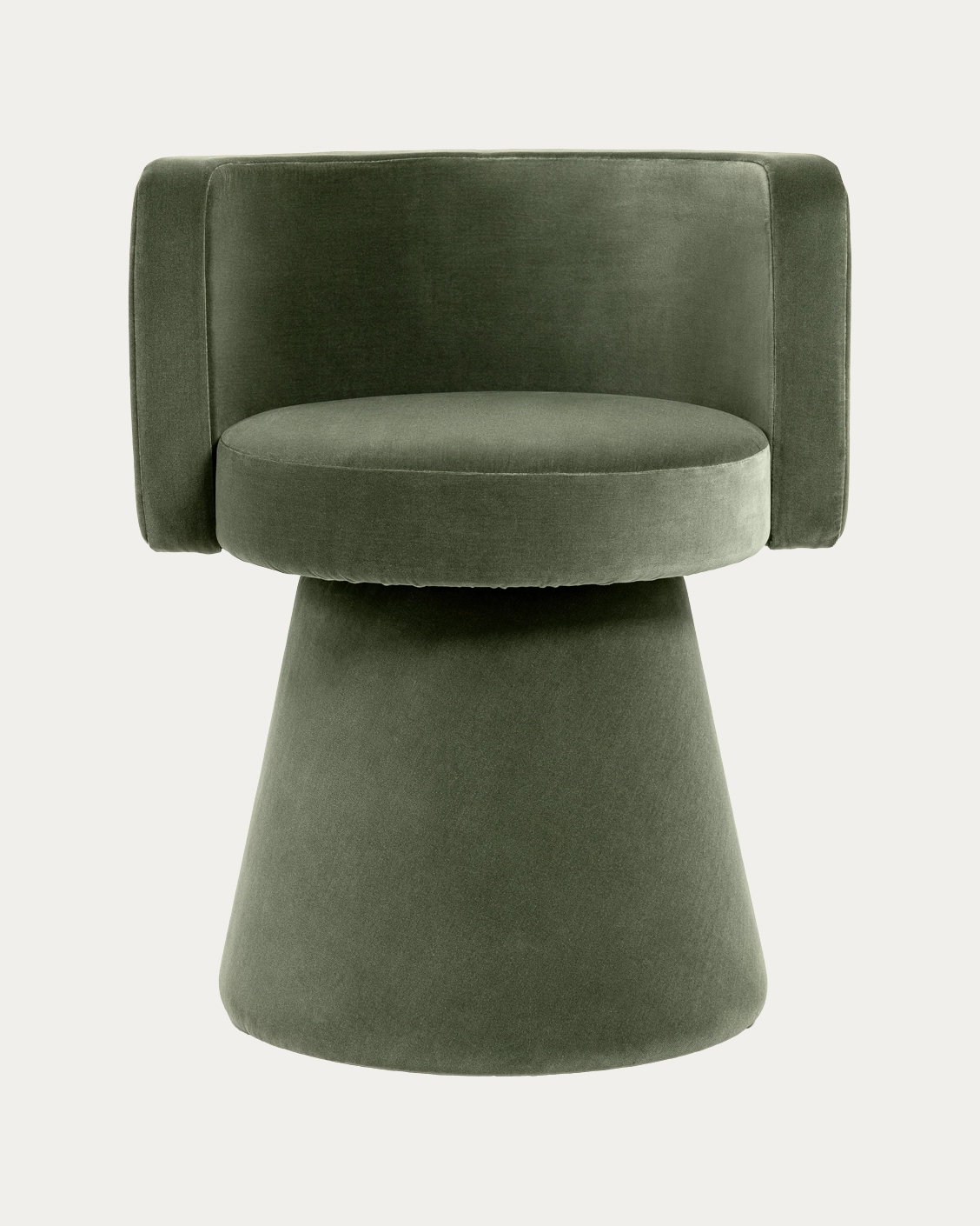Mara Forest swivel chair in forest green, shown in a product front view as image 1