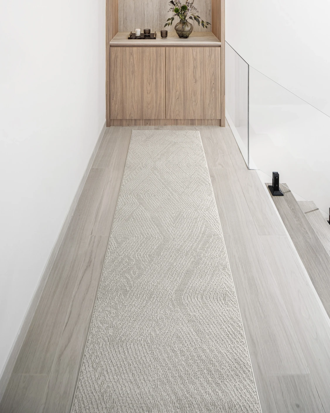 Marco Sandy Runners carpet in sandy and beige, shown in a lifestyle front view as image 2