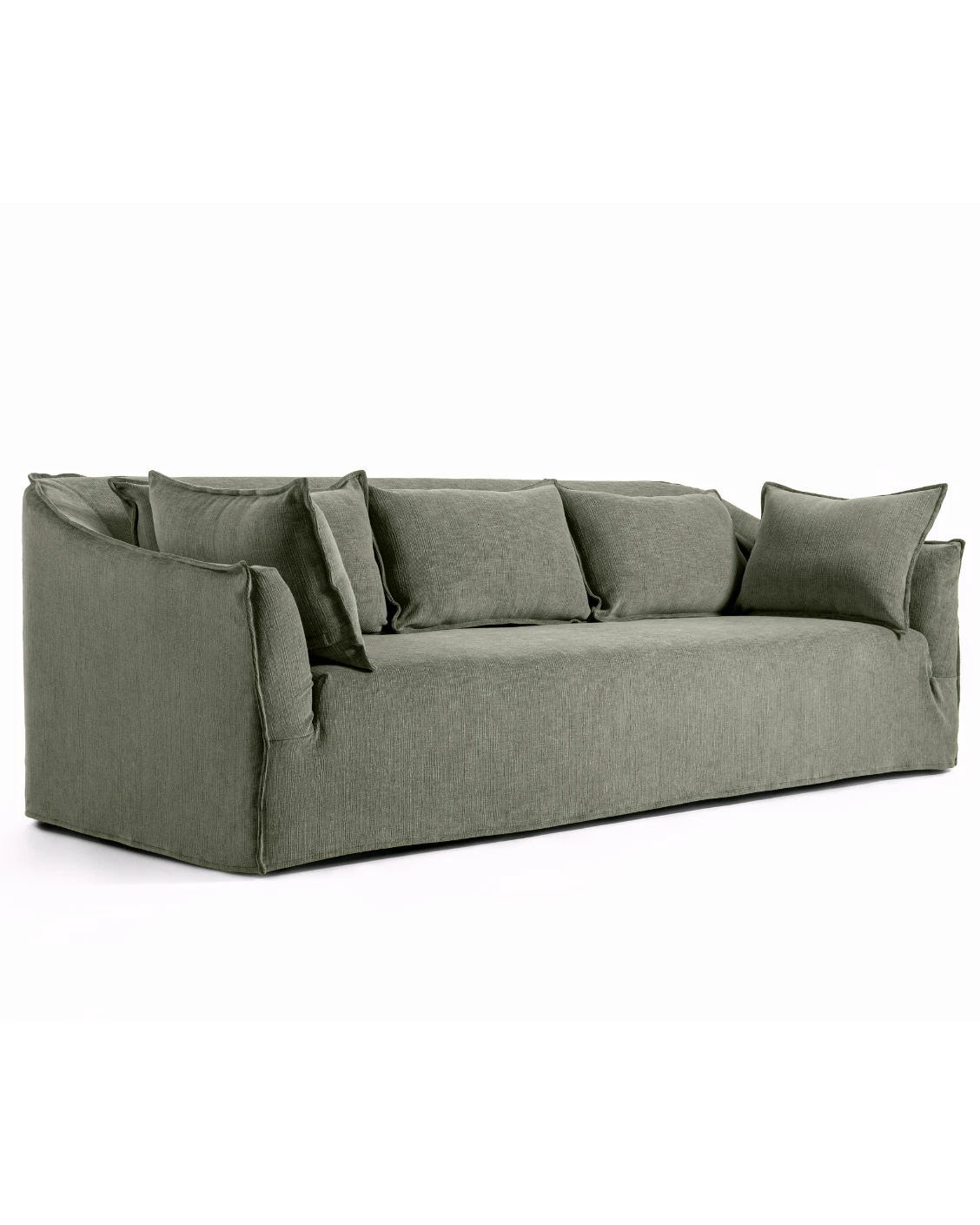 Miro Olive Grey sofa in olive grey, shown in a product left view as image 9
