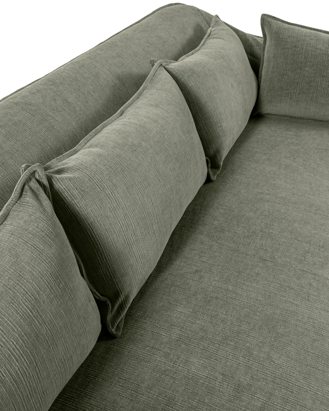 Miro Olive Grey sofa in olive grey, shown in a product top view as image 11