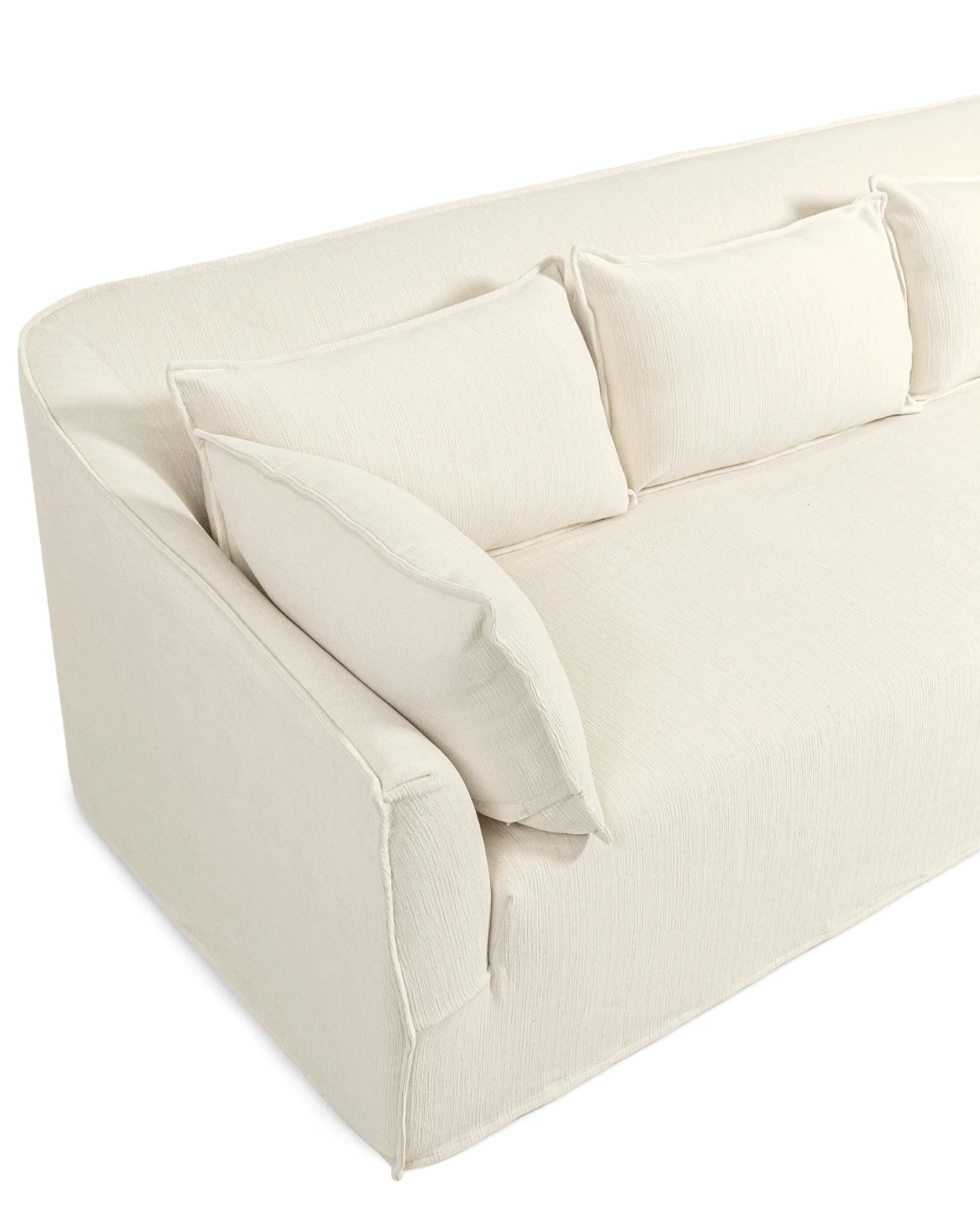 Miro Warm Ivory sofa in ivory, shown in a product front view as image 9