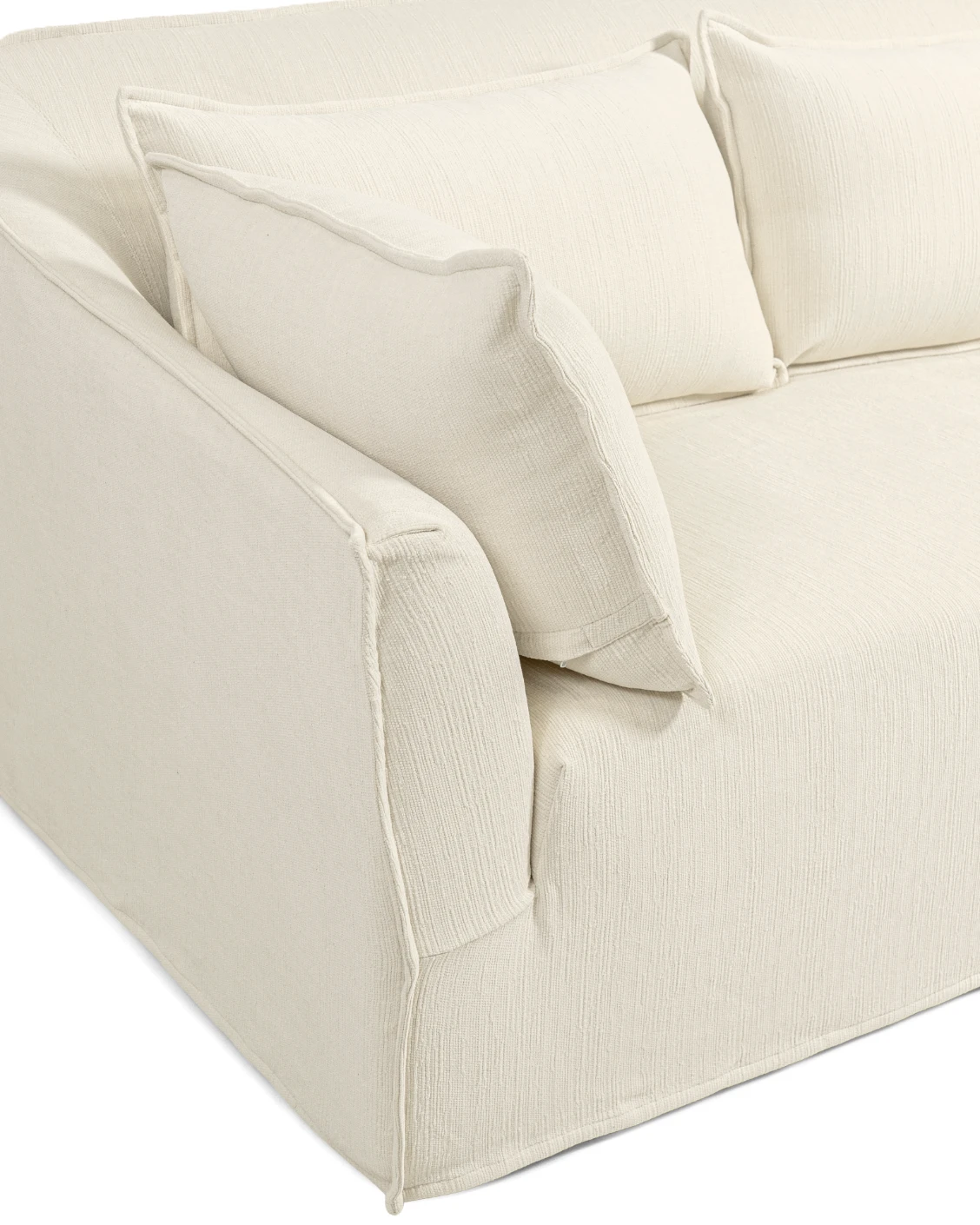 Miro Warm Ivory sofa in ivory, shown in a product left view as image 10