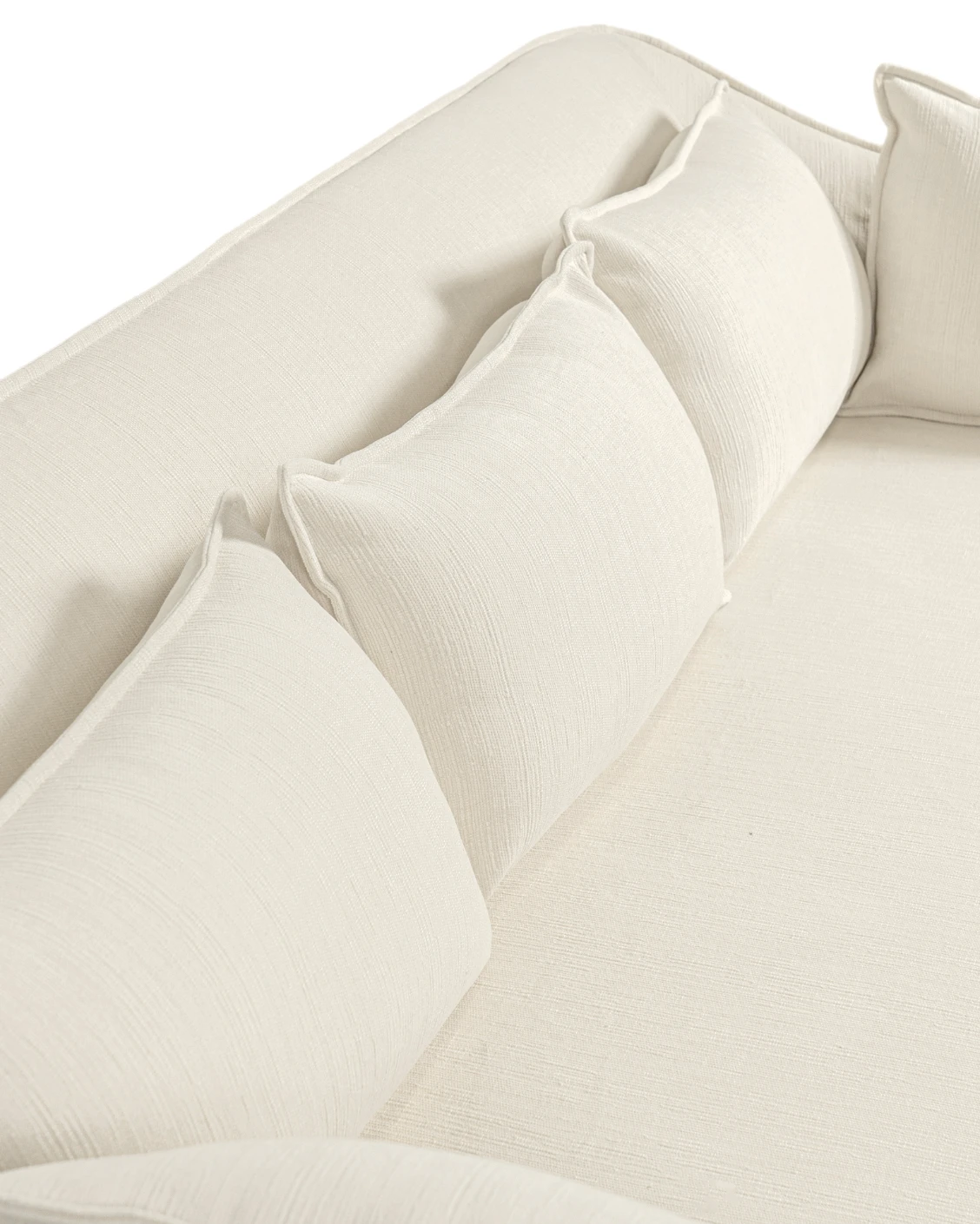 Miro Warm Ivory sofa in ivory, shown in a product top view as image 12