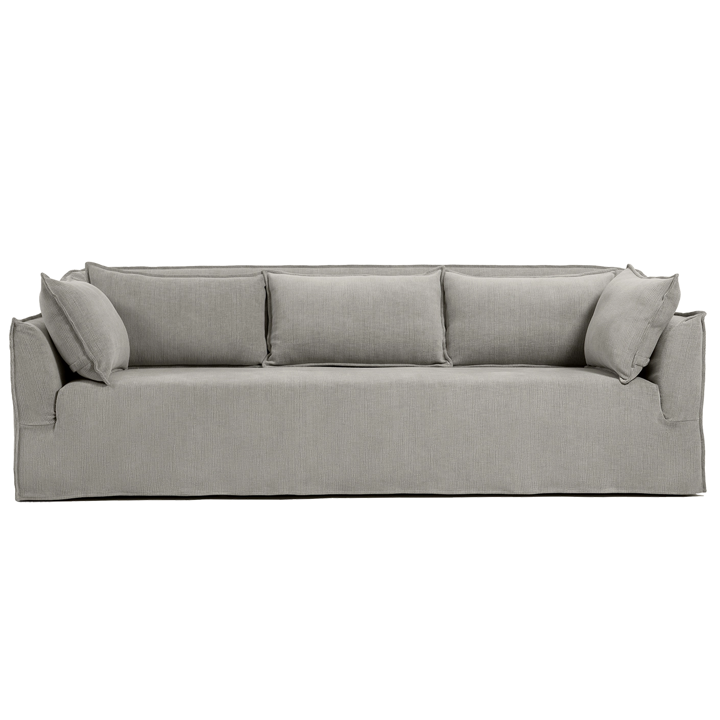 Miro Warm Stone sofa in warm stone, shown in a product front view as image 1
