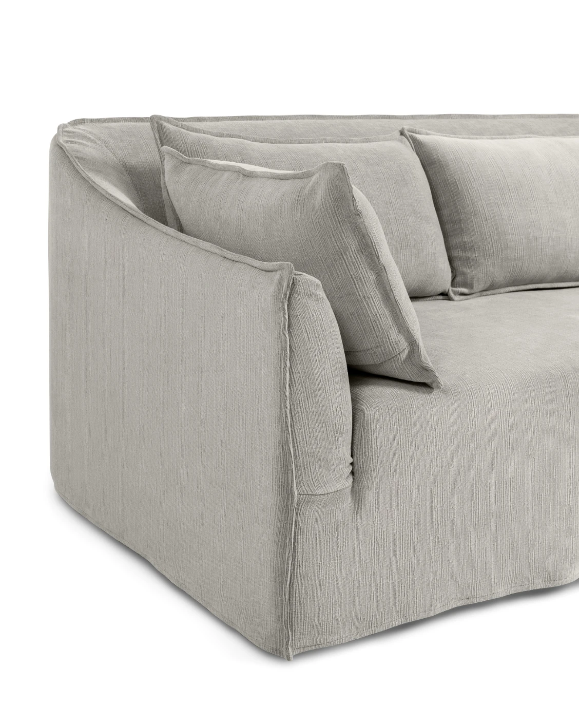 Miro Warm Stone sofa in warm stone, shown in a product left view as image 8