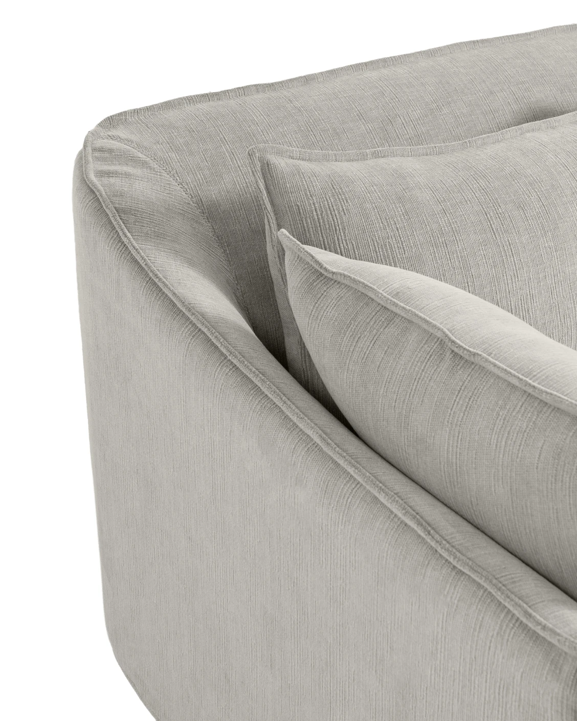 Miro Warm Stone sofa in warm stone, shown in a product top view as image 10
